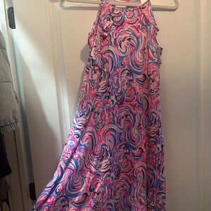 Vibrant Pink and Blue Swirl Skirt